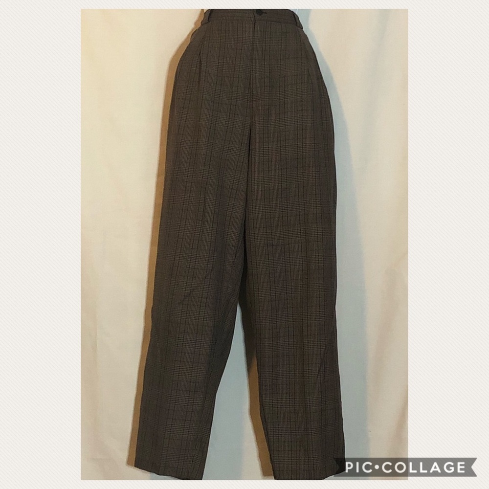 Brown Plaid Fundamental Things Dress Pants-Vintage
